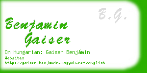benjamin gaiser business card